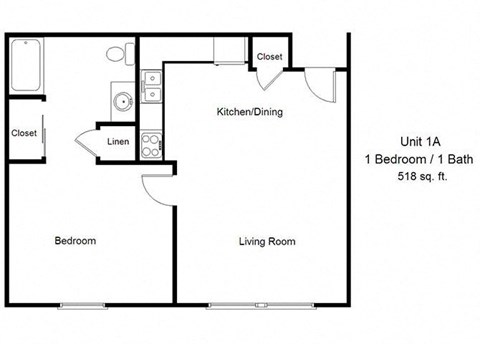 1 Bedroom Floor Plan